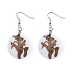 Kangaroo 2 - 1  Button Earrings