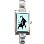 Elephant1 Rectangular Italian Charm Watch