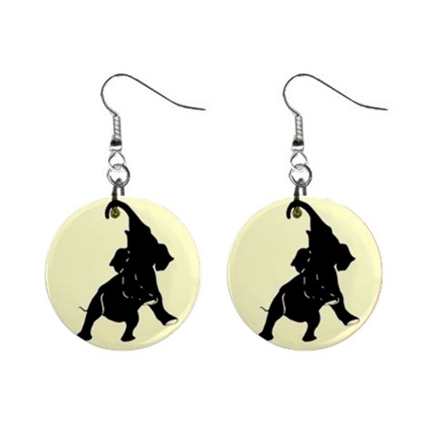 Elephant1 1  Button Earrings from ArtsNow.com Front