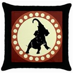 Elephant1 Throw Pillow Case (Black)