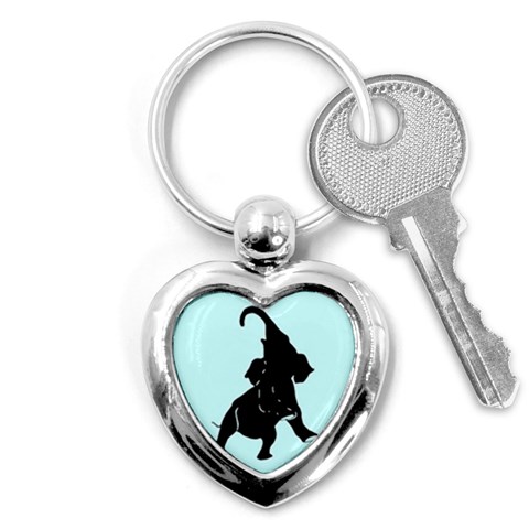 Elephant1 Key Chain (Heart) from ArtsNow.com Front