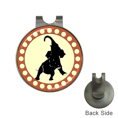 Elephant1 Golf Ball Marker Hat Clip from ArtsNow.com Front