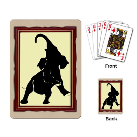 Elephant1 Playing Cards Single Design from ArtsNow.com Back