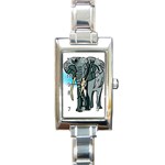 Elephant 2 - Rectangular Italian Charm Watch