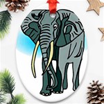 Elephant 2 - Ornament (Oval)