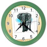 Elephant 2 - Color Wall Clock