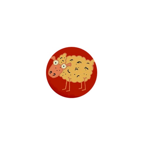 Funky sheep 1  Mini Button from ArtsNow.com Front
