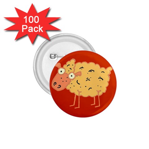 Funky sheep 1.75  Button (100 pack)  from ArtsNow.com Front