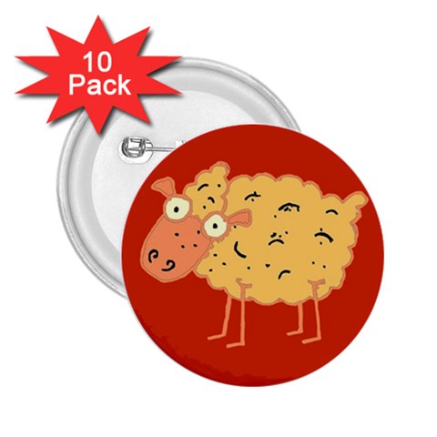 Funky sheep 2.25  Button (10 pack) from ArtsNow.com Front