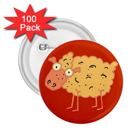 Funky sheep 2.25  Button (100 pack) from ArtsNow.com Front