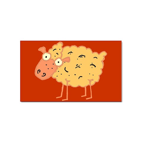 Funky sheep Sticker (Rectangular) from ArtsNow.com Front