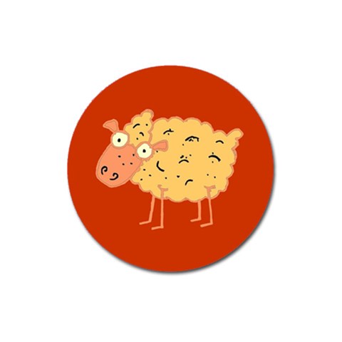 Funky sheep Magnet 3  (Round) from ArtsNow.com Front