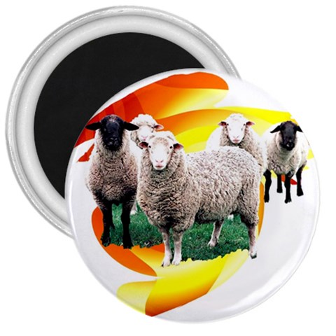 Flock 3  Magnet from ArtsNow.com Front
