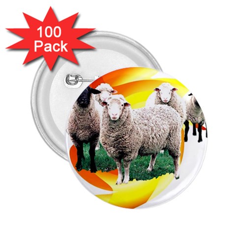 Flock 2.25  Button (100 pack) from ArtsNow.com Front
