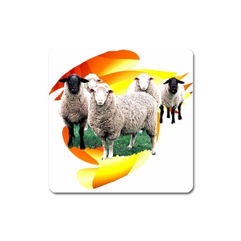 Flock Magnet (Square) from ArtsNow.com Front