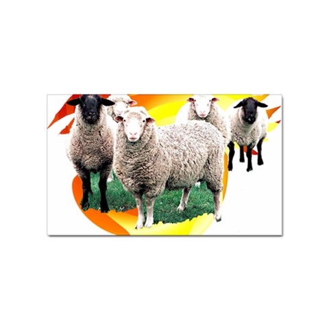 Flock Sticker Rectangular (100 pack) from ArtsNow.com Front
