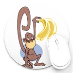 Banana monkey Round Mousepad