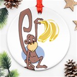 Banana monkey Ornament (Round)