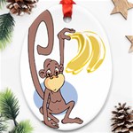 Banana monkey Ornament (Oval)