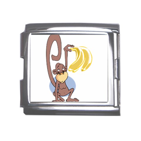Banana monkey Mega Link Italian Charm (18mm) from ArtsNow.com Front