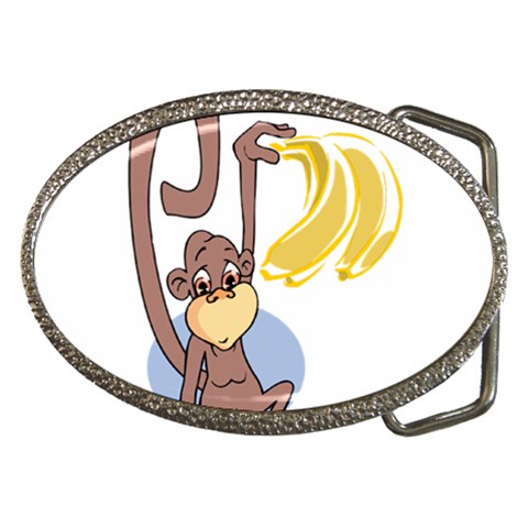 Banana monkey Belt Buckle from ArtsNow.com Front