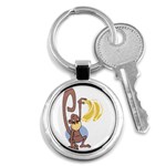 Banana monkey Key Chain (Round)