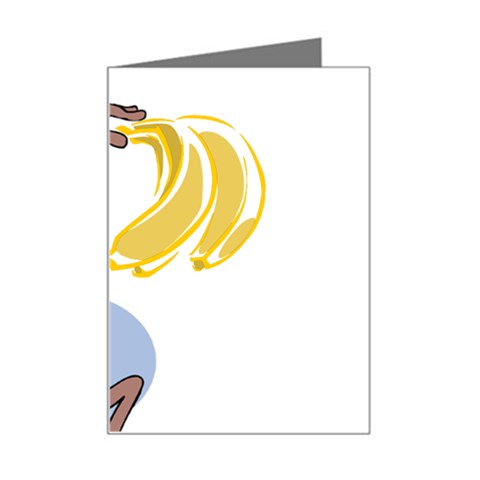 Banana monkey Mini Greeting Card from ArtsNow.com Left