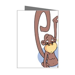Banana monkey Mini Greeting Card from ArtsNow.com Right
