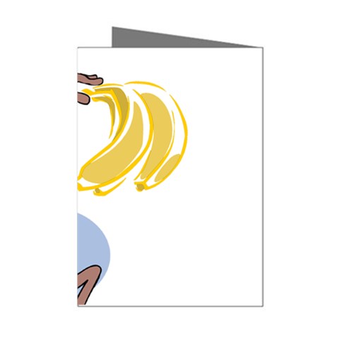 Banana monkey Mini Greeting Cards (Pkg of 8) from ArtsNow.com Left