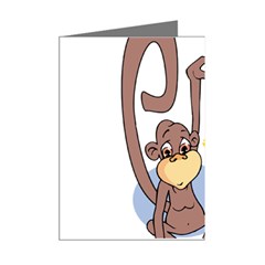 Banana monkey Mini Greeting Cards (Pkg of 8) from ArtsNow.com Right