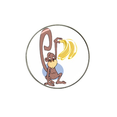 Banana monkey Hat Clip Ball Marker (4 pack) from ArtsNow.com Front