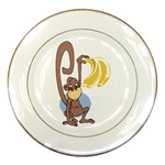 Banana monkey Porcelain Plate