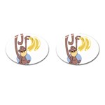 Banana monkey Cufflinks (Oval)