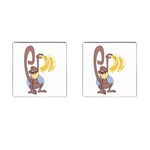 Banana monkey Cufflinks (Square)