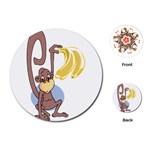Banana monkey Playing Cards (Round)