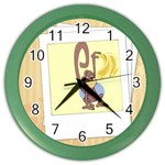 Banana monkey Color Wall Clock