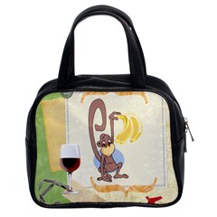 Banana monkey Classic Handbag (Two Sides) from ArtsNow.com Front