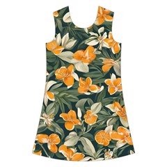 Neroli Blossom Kids  Short Sleeve Velvet Dress from ArtsNow.com Front
