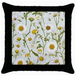 Sunflowers Throw Pillow Case (Black)