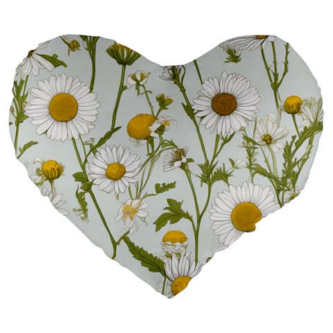 Sunflowers Large 19  Premium Heart Shape Cushions from ArtsNow.com Front