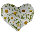 Sunflowers Large 19  Premium Heart Shape Cushions