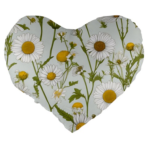 Sunflowers Large 19  Premium Heart Shape Cushions from ArtsNow.com Back