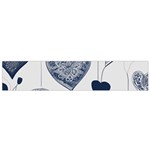 Blue Hearts Small Premium Plush Fleece Scarf