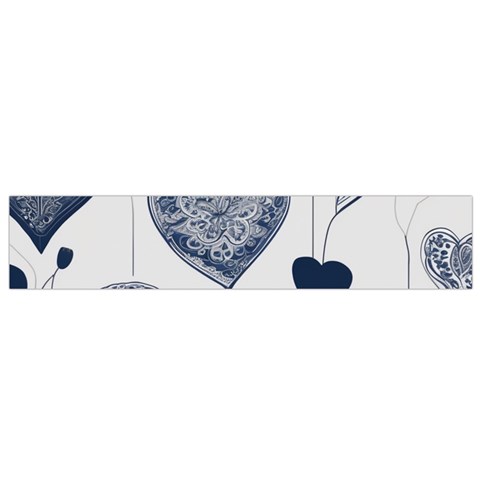 Blue Hearts Small Premium Plush Fleece Scarf from ArtsNow.com Back
