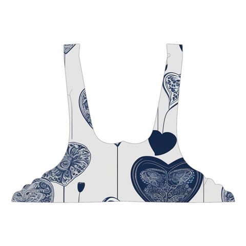 Blue Hearts Got No Strings Sports Bra from ArtsNow.com Front