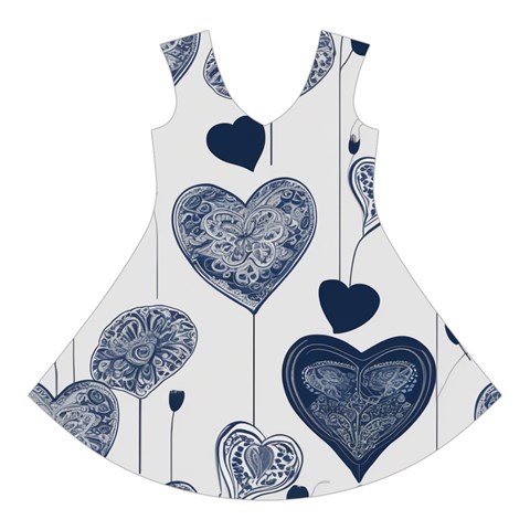 Blue Hearts Short Sleeve V Front