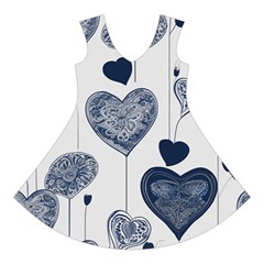 Blue Hearts Short Sleeve V Front
