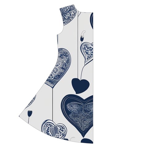 Blue Hearts Short Sleeve V Back Left