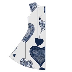 Blue Hearts Short Sleeve V Back Left