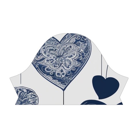 Blue Hearts Short Sleeve V Left Sleeve